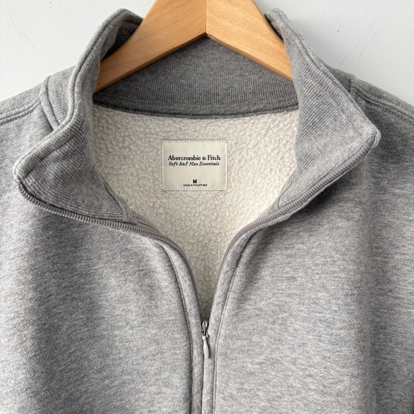 Abercrombie & Fitch Essential Grey Sunday Half-Zip | Women’s Med - Picture 3 of 8